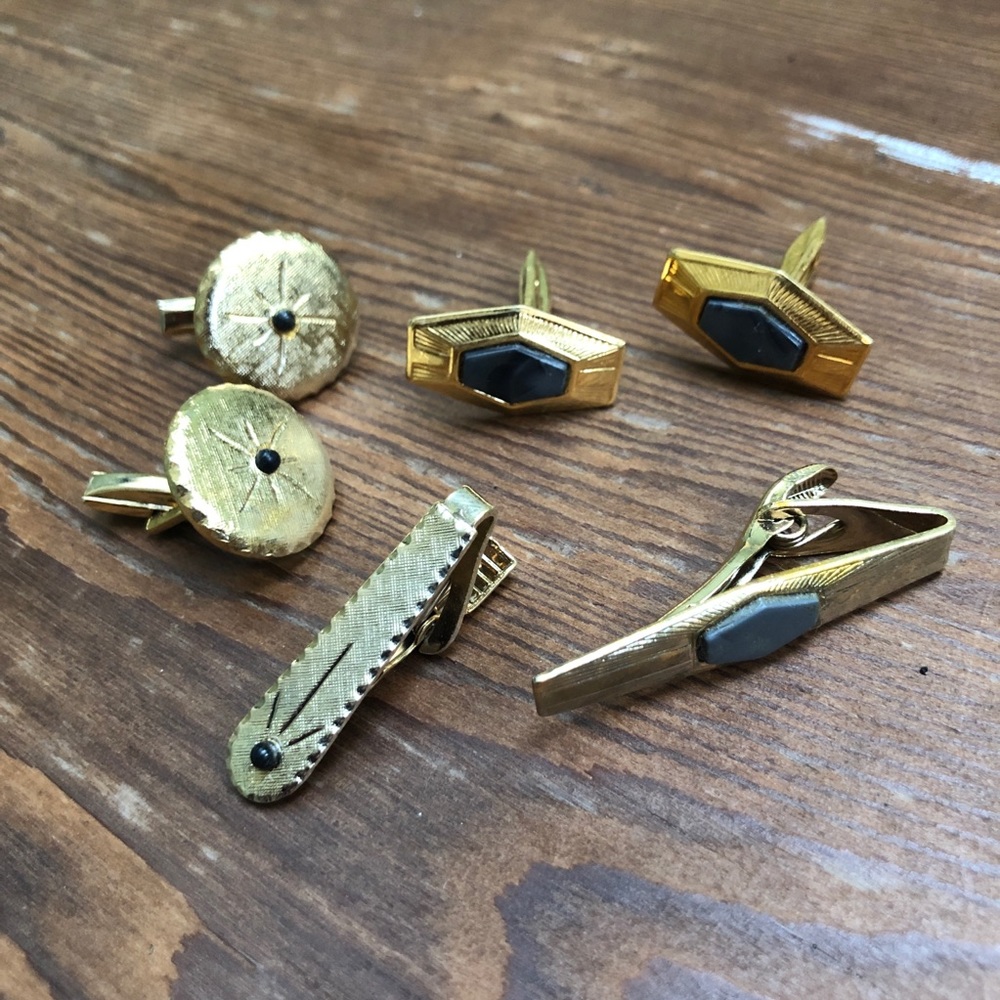 Vintage Cufflinks/Tie Clip sets